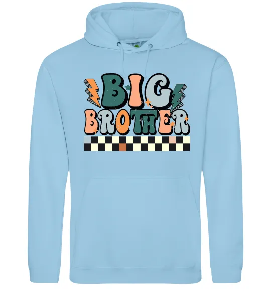 Мужская толстовка (худи) Big brother art Голубой фото