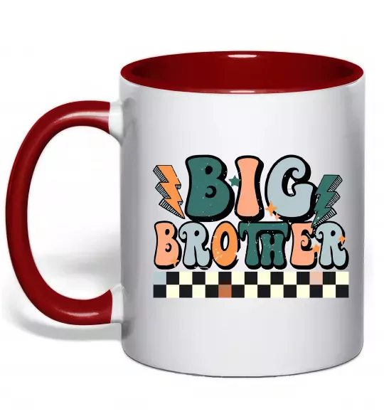 Чашка с цветной ручкой Big brother art Красный фото