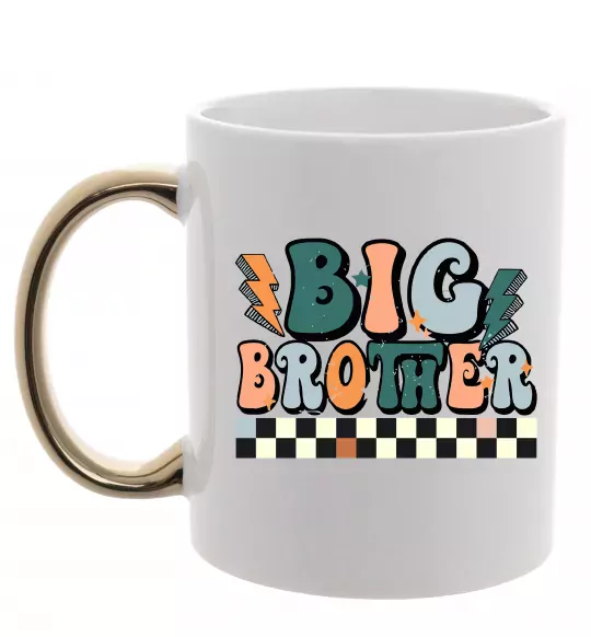 Чашка с цветной ручкой Big brother art Золото фото