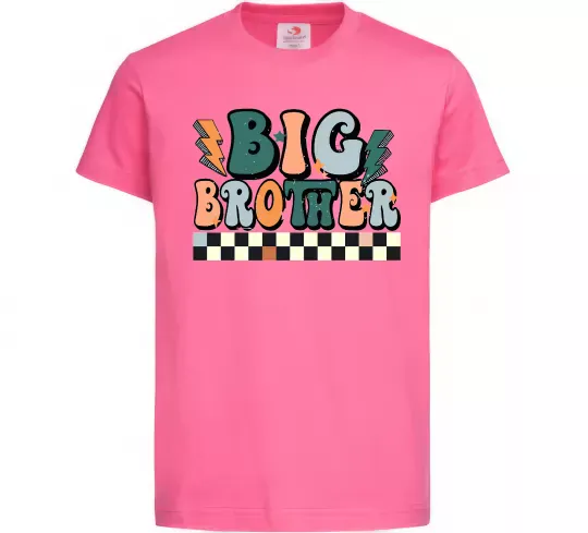 Детская футболка Big brother art Ярко-розовый фото