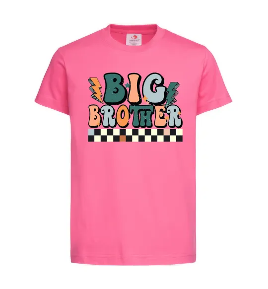 Детская футболка Big brother art Ярко-розовый фото