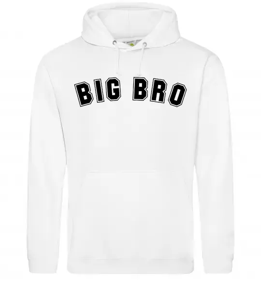Мужская толстовка (худи) Big bro Белый фото