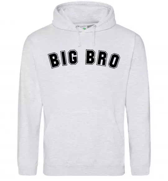 Мужская толстовка (худи) Big bro Серый меланж фото