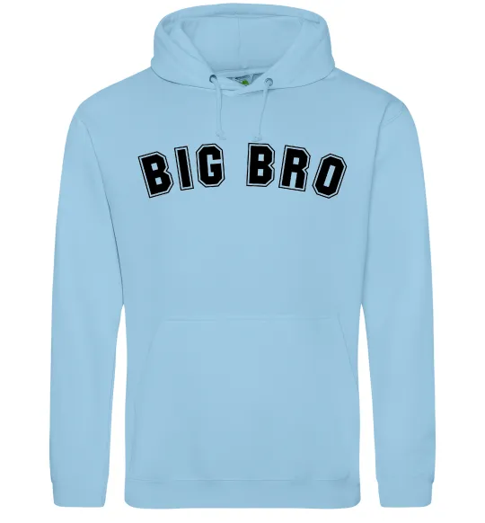 Мужская толстовка (худи) Big bro Голубой фото