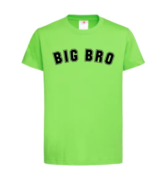 Дитяча футболка Big bro Лаймовий фото