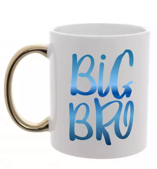 Чашка с цветной ручкой Big bro gradient Золото фото