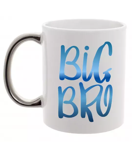 Чашка с цветной ручкой Big bro gradient Серебро фото