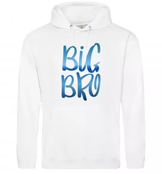 Чоловіча толстовка (худі) Big bro gradient Білий фото