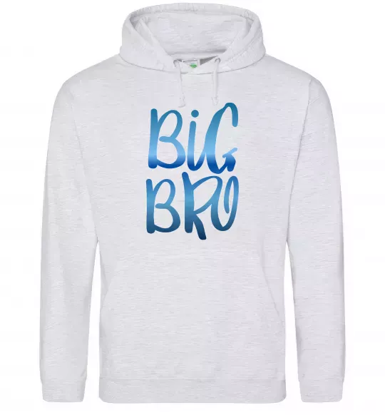 Чоловіча толстовка (худі) Big bro gradient Сірий меланж фото