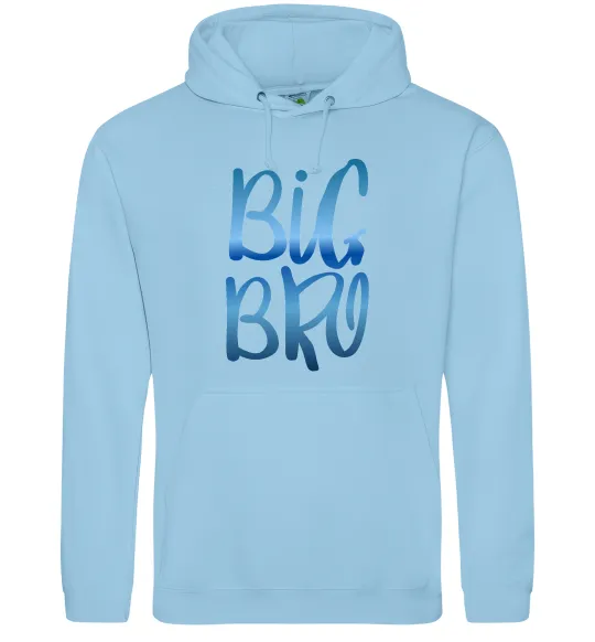 Мужская толстовка (худи) Big bro gradient Голубой фото
