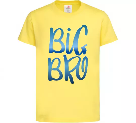 Дитяча футболка Big bro gradient Лимонний фото