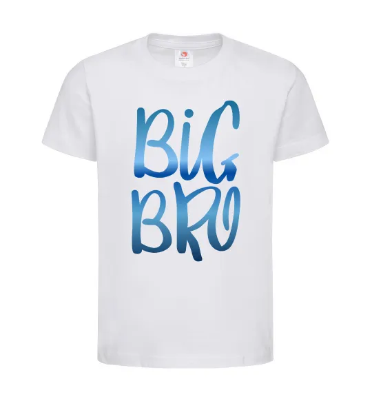 Детская футболка Big bro gradient Белый фото