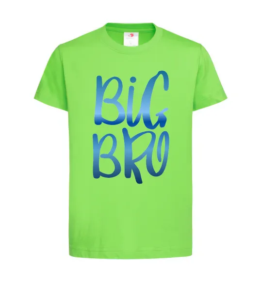 Детская футболка Big bro gradient Лаймовый фото