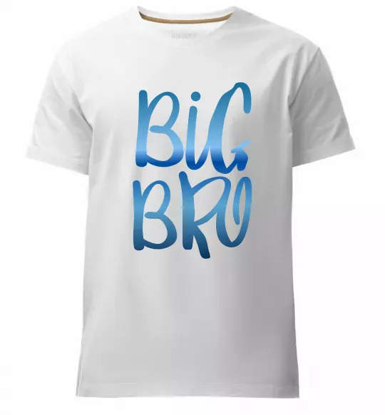 Чоловіча преміум футболка Big bro gradient Білий фото