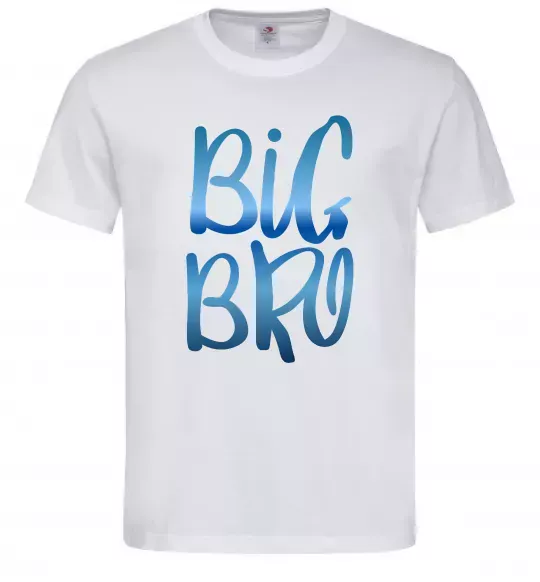 Мужская футболка Big bro gradient Белый фото