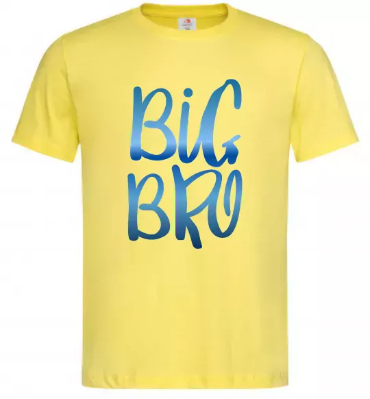 Мужская футболка Big bro gradient Лимонный фото