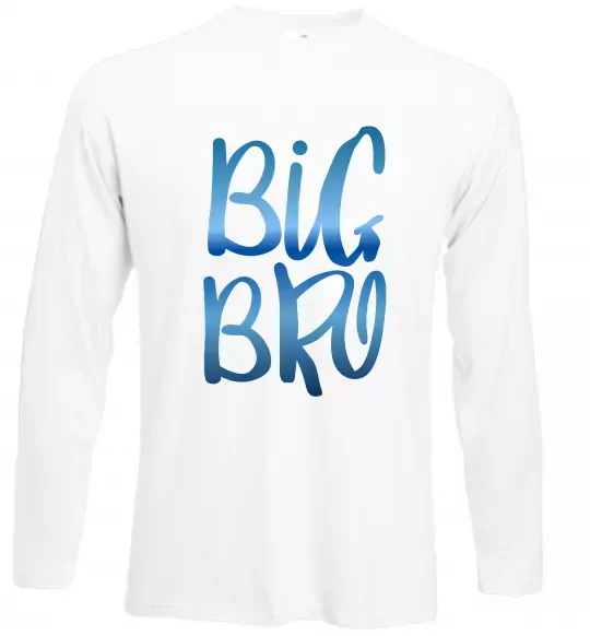 Лонгслив Big bro gradient Белый фото