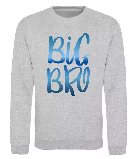 Свитшот Big bro gradient Серый меланж фото