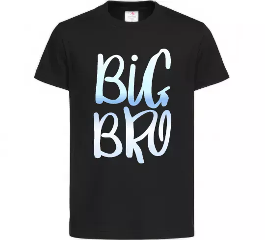 Дитяча футболка Big bro gradient Чорний фото