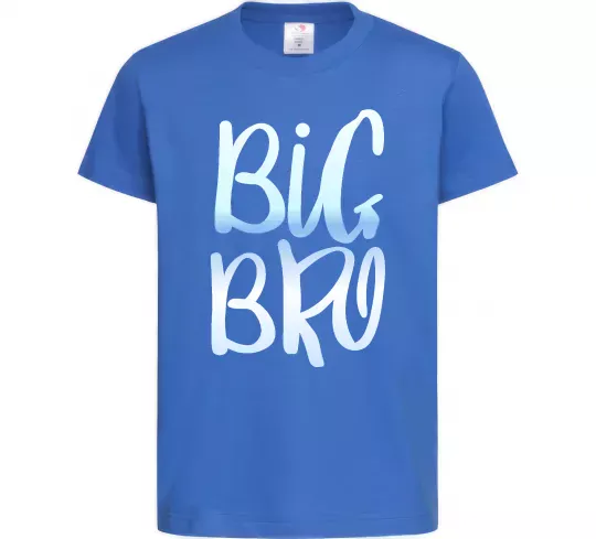 Дитяча футболка Big bro gradient Яскраво-синій фото