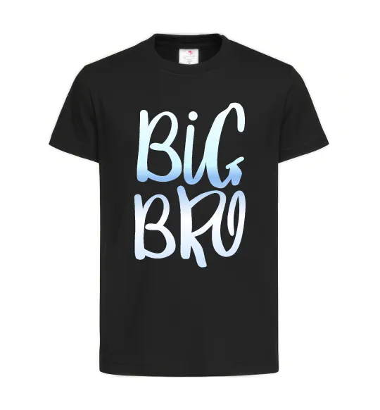 Детская футболка Big bro gradient Черный фото