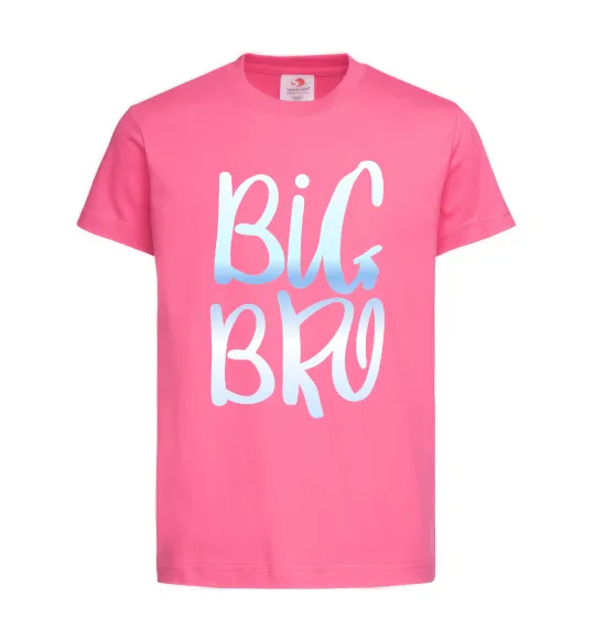 Детская футболка Big bro gradient Ярко-розовый фото