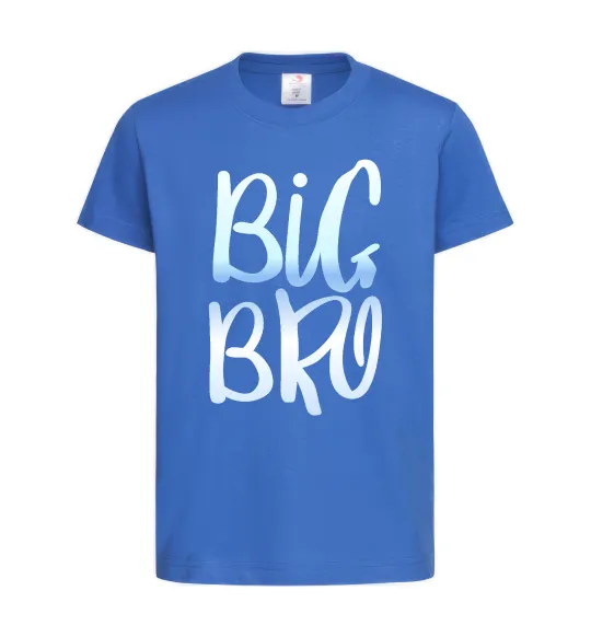 Детская футболка Big bro gradient Ярко-синий фото