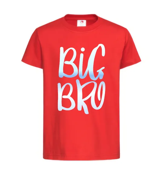 Детская футболка Big bro gradient Красный фото