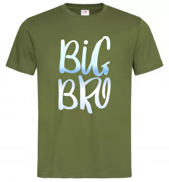Мужская футболка Big bro gradient Оливковый фото