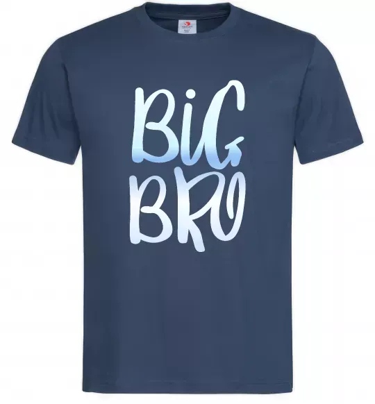 Мужская футболка Big bro gradient Темно-синий фото