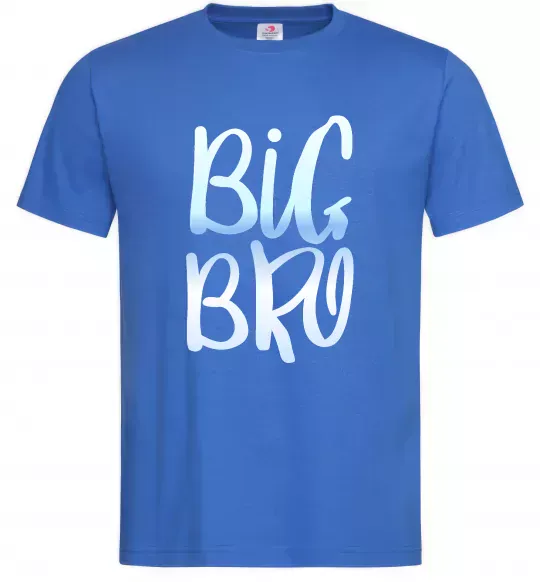 Мужская футболка Big bro gradient Ярко-синий фото