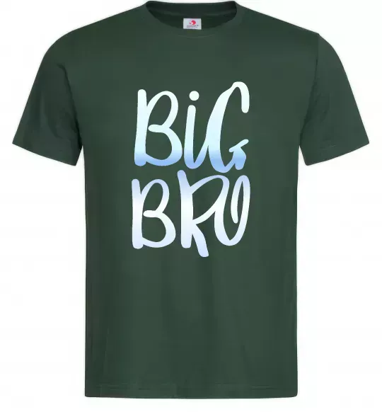 Мужская футболка Big bro gradient Темно-зеленый фото