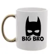 Чашка с цветной ручкой Big bro batman Золото фото