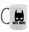 Чашка с цветной ручкой Big bro batman Серебро фото