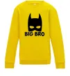 Детский Свитшот Big bro batman Солнечно желтый фото