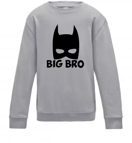 Детский Свитшот Big bro batman Серый меланж фото
