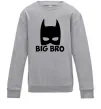 Детский Свитшот Big bro batman Серый меланж фото