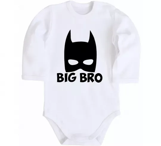 Детский боди Big bro batman Белый фото