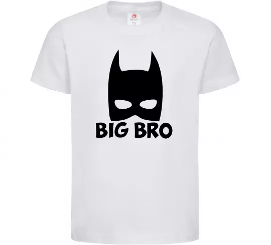 Детская футболка Big bro batman Белый фото