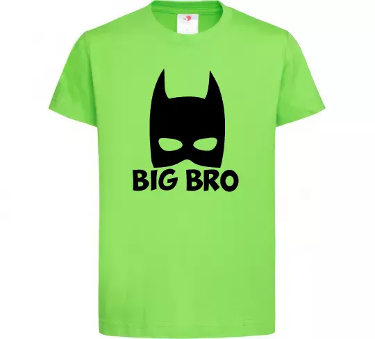 Детская футболка Big bro batman Лаймовый фото