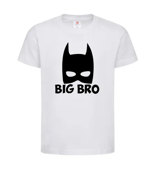 Дитяча футболка Big bro batman Білий фото