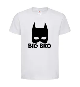 Детская футболка Big bro batman Белый фото