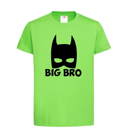 Дитяча футболка Big bro batman Лаймовий фото