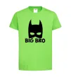 Дитяча футболка Big bro batman Лаймовий фото