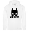 Мужская толстовка (худи) Big bro batman Белый фото