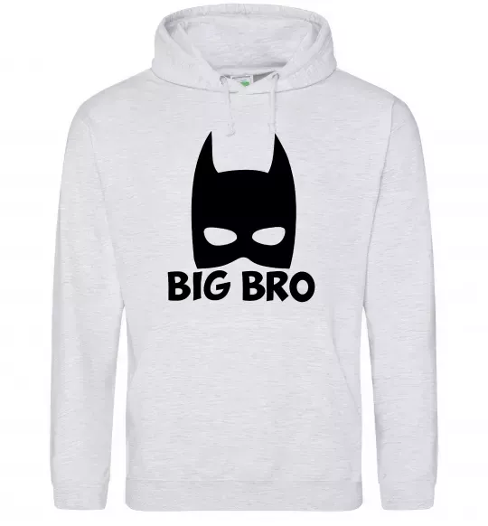 Мужская толстовка (худи) Big bro batman Серый меланж фото