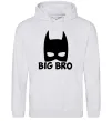 Мужская толстовка (худи) Big bro batman Серый меланж фото