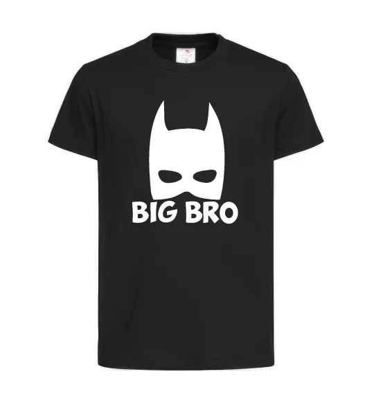 Дитяча футболка Big bro batman Чорний фото