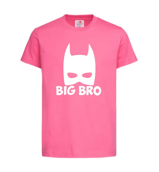 Дитяча футболка Big bro batman Яскраво-рожевий фото