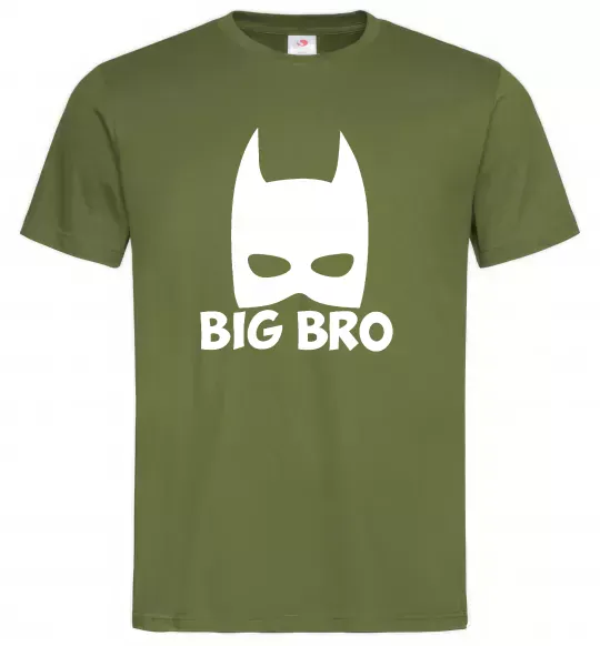 Мужская футболка Big bro batman Оливковый фото